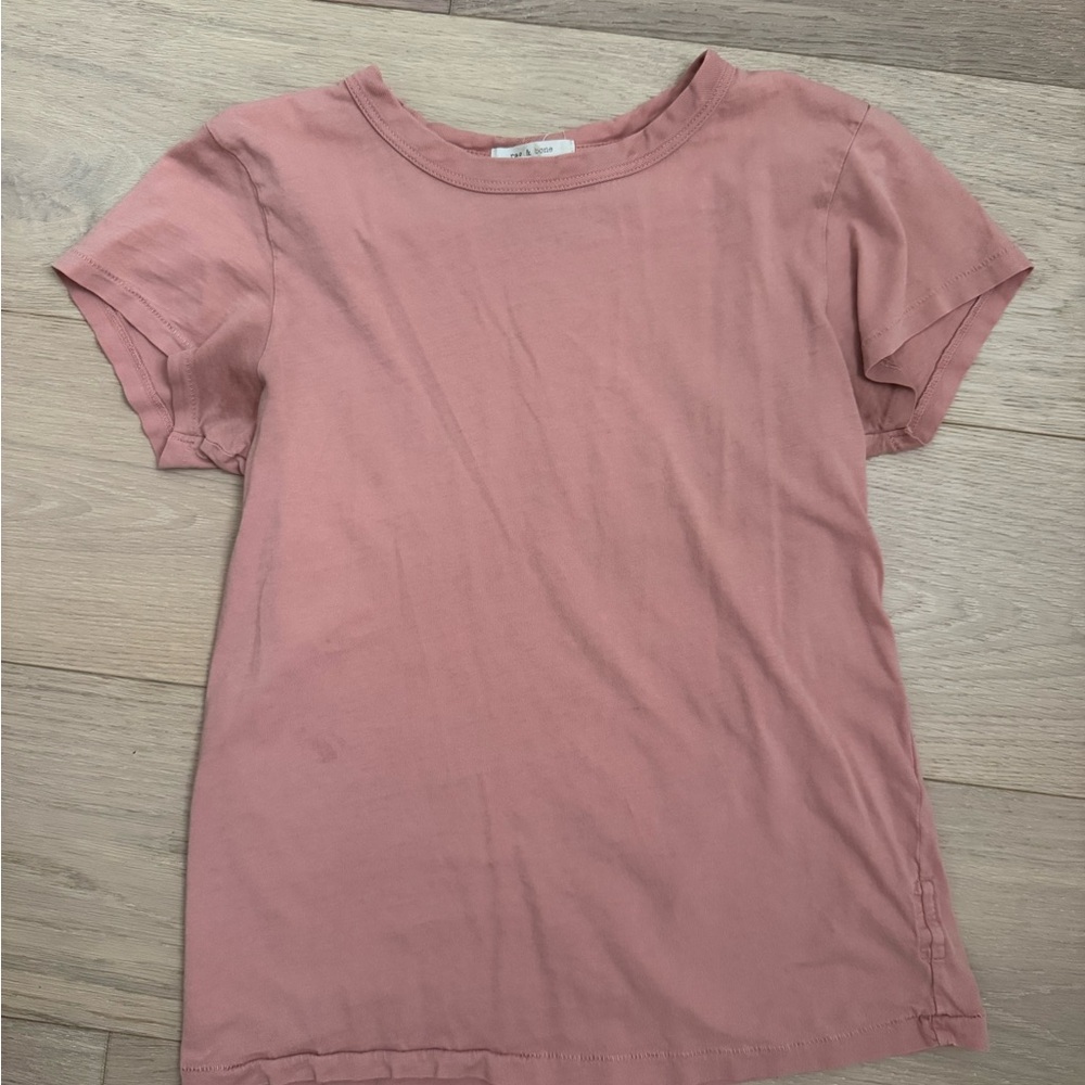 rag & bone Dusty Pink Short Sleeve Tee